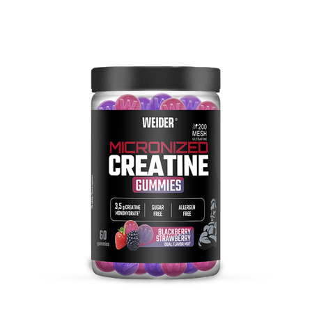 Weider Micronized 200 Mesh Creatine 60 gummies Blackberry/Strawberry