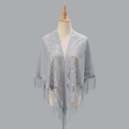 Kvinnors Sjal Aftonbal Cape GRÅ