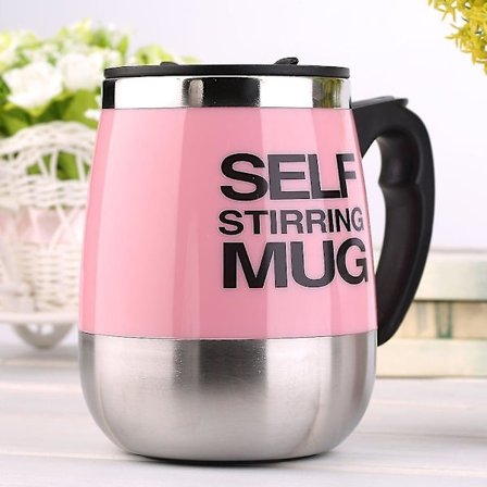 450 ml itsestään sekoittava teräksinen muki, automaattinen sekoituskuppi kotiin