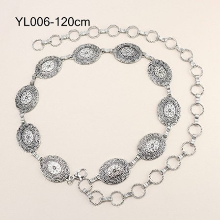 Justerbar midjekedja Bälte Dekorerad midjebälte YL006-120CM