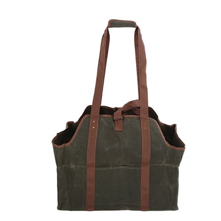 Superkokoinen Canvas-puunkantokassi Kestävä kannettava Puunkantokassi