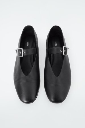 COS Women's Buckled Ballet Flats in Black