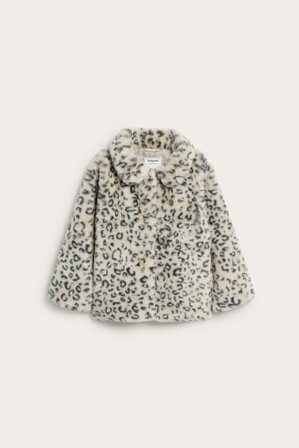 Kappahl | Leopardmönstrad jacka i fuskpäls | Beige
