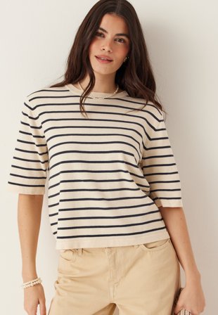 VILA-Vimalu O-neck 2/4 KNIT TOP-M