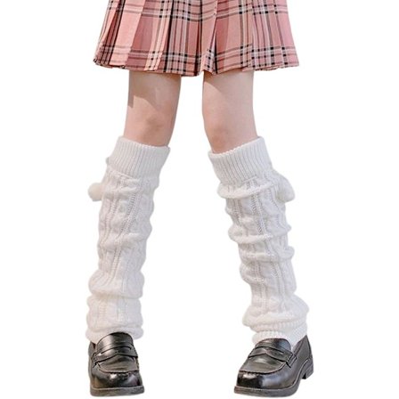 Strikkede benvarmere - Jenter benvarmere 1 sett Vinter strikkede benvarmere Japansk stil Løse sokker Heklede sokker Fest Sport Casual sokker