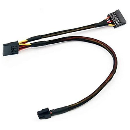 Pieni 6p -jakaja 15p SATA virtajohto Vostro 3650 3653 3655 pöytätietokoneelle HDD SSD:lle