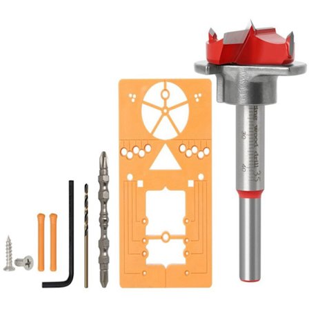Hengselborsett Hengselåpningslokalisator for trebearbeiding 35mm Hengselbor for trebearbeiding Dørlås Justerbar