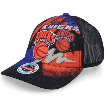 Mitchell & Ness - NBA Zwart trucker Cap - New York Knicks Hyper Black Trucker @ Hatstore