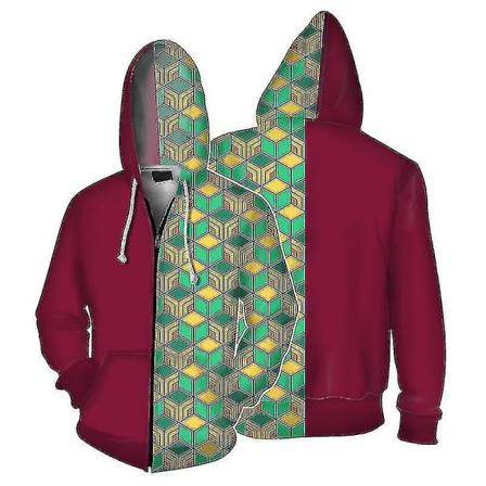 Barn Anime Demon Slayer Hoodie Vuxen Tanjirou Nezuko tröja Tomioka Giyuu 4XL