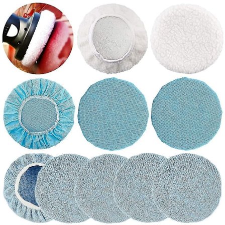 Poleringsdyse Bonnet 10stk 9-10 tommer Bil Myk Poleringsdeksel