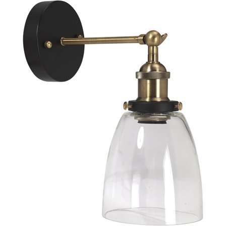 PR Home - Vegglampe for baderom Kappa Svart/mäss Klar 14cm Svart