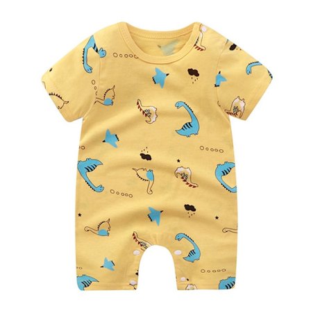 Sommar Newborn Kortärmad Jumpsuit Baby Jumpsuit