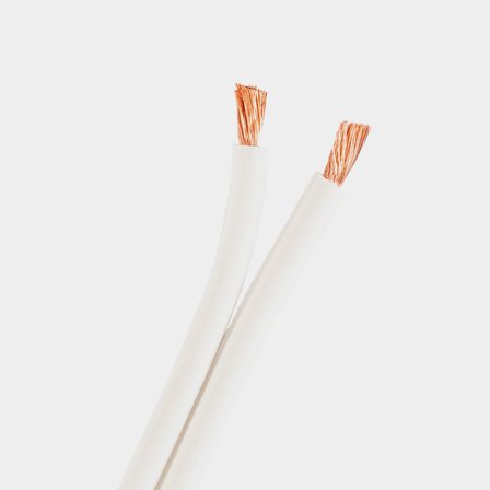 Cavo per altoparlante Proson, rame privo di ossigeno (OFC / Oxygen Free Copper), al metro, senza connettori, bianco
