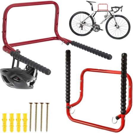 Hopfällbar Väggmonterad Cykelhållare för 40kg med 2 Krokar, Hållare för 2 Cyklar