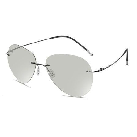 Ramlösa Fotokromatiske Lesebriller, Progressive Multifokus Blålysblokkerende Briller for Databruk