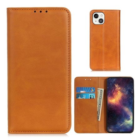 Äkta läder iPhone 13 fodral - Brun