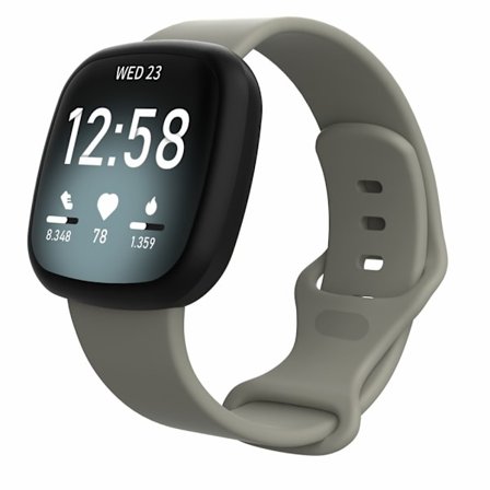 Silikonearmbånd Fitbit Versa 3/Sense Grå