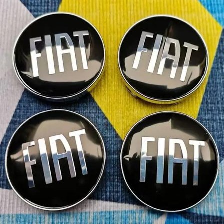4 st 60mm Navkapslar för Fiat 500 Hjulcentrering Dammskydd Emblem för Punto Stilo Bravo Ducato Freemont 124 600
