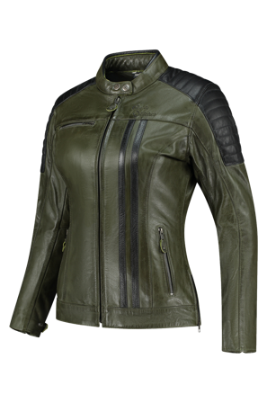 MC-Jakke Rusty Stitches Alice Dame Grønn/Svart 42