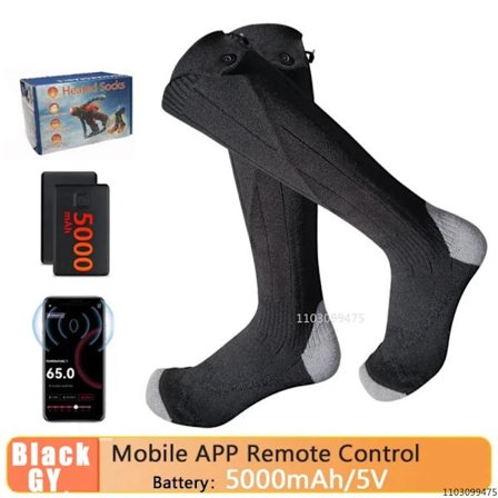 Nye opvarmede sokker 5000mah batteri elektriske opvarmede ski sokker vinter termiske opvarmede fodvarmer sport elektriske feber sokker