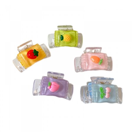 5 stk. hårnåle i acetatplade, geometrisk enkel og enkel pige hårklemme