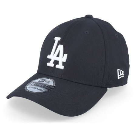 New Era - MLB Svart flexfit Keps - Los Angeles Dodgers League Essential 39Thirty Black/White Flexfit @ Hatstore