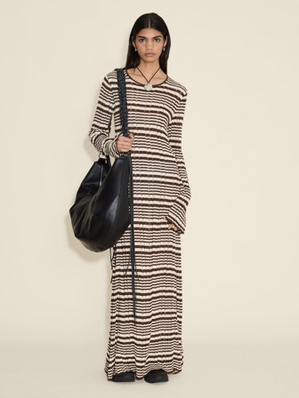 Holzweiler Rib Stripe Dress - Brown Mix - Women's - XS