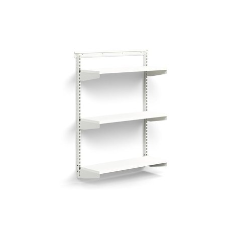 Wall shelving RELY, basic unit, laminate shelves, 1221x900x300 mm, white