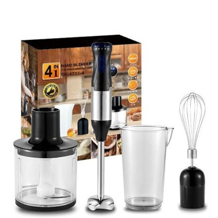 Stavblender - Rustfrit stål - 1000W - 5 hastigheder - Boost-funktion - Blending