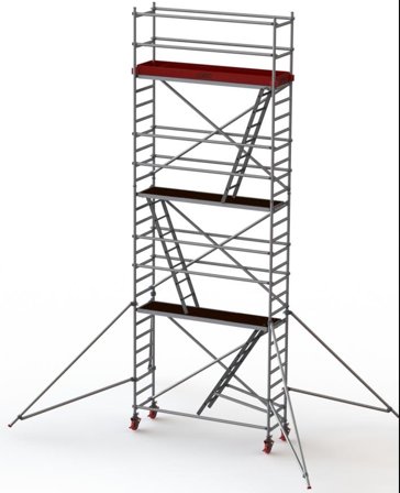 Laggo Jumbo Pro Rullestillas smal, 6,2 m, Stiger & stillaser