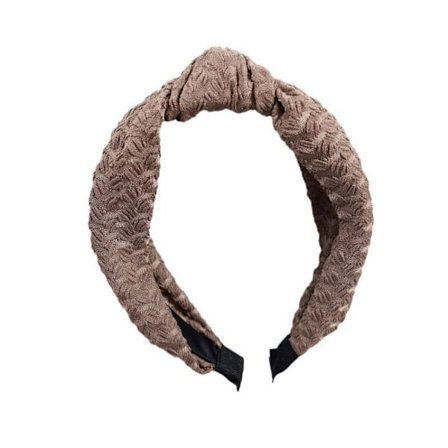 Knyttede pannebånd Hårbøyle BRUN