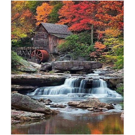 5D DIY Diamantmålningssatser för Vuxna Barn Vattenfall Full Borr Broderi Kors Strass Målningar Bilder Konst Väggdekor Målningsprickar Satser