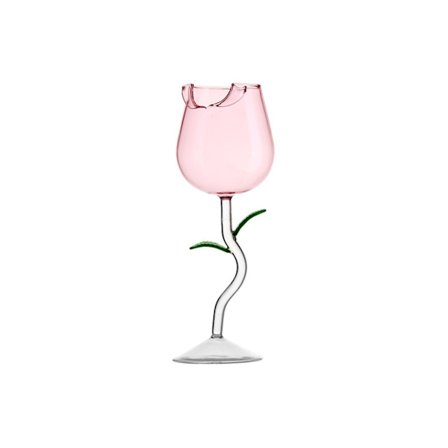 Rose Flower Vinglas, Kreativt Rödvinsglas Rose Flower Bägare Vin Cocktail Juiceglas