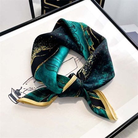 #Silkeskjerf, hodeplagg for kvinner, firkantet trykt nakkeskjerf#