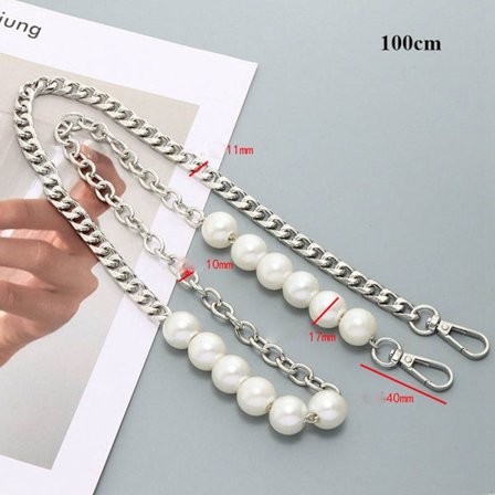 Metall Kedjerem Väskor Handväska Handtag SILVER 100CM