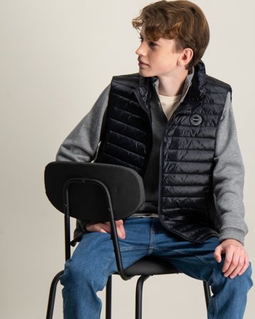 GANT SHINY LIGHT PADDED DOWN VEST Sort Veste Dreng - Kids Brand Store