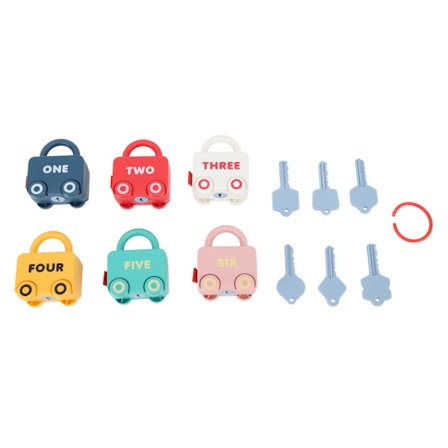 Nytt Lås & Nyckel Leksak DIY Tidig Utbildning Sortering Matchning Rolig Tecknad Barn Lära Lås Nycklar Billeksak för Barn Småbarn