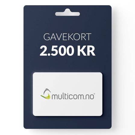 Gavekort pålydende kr 2500,-