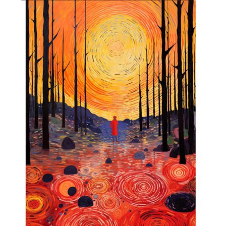 Fantasy Forest Diamantmålningskit - DIY 5D Full Drill Broderi Heminredning