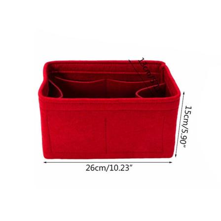 2 kpl Kotitalous Säilytyspussi Huopa Insertti Pussi Meikki Organisaattori Sisäpussi Kannettava Kosmetiikkapussit Säilytys Punainen
