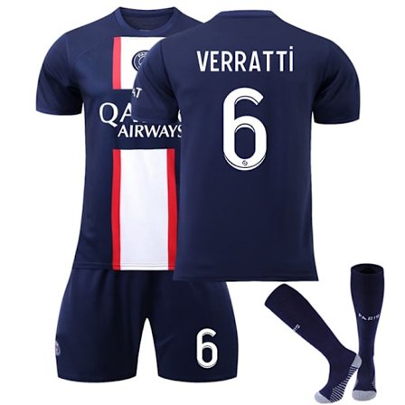 Paris Home22-23 Ny sesong nr. 6 Marco Verratti Fotballdrakt