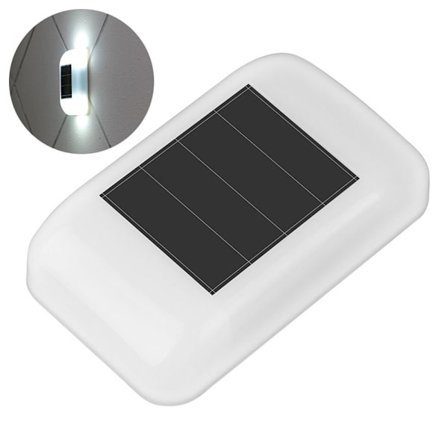 Solar Vägglampa Väggtvättlampa VIT