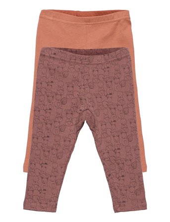 Pippi Leggings W.aop (2-Pack) - Pink - 50