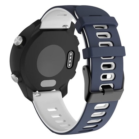 Tvåfärgat klockarmband i silikon Samsung Galaxy Watch 5 (44mm) / (40mm) / Pro - Blå / Vit