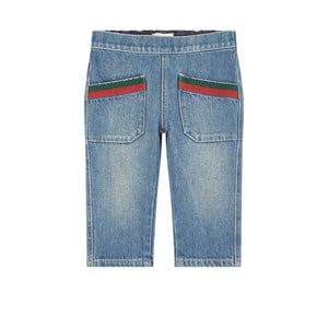 Kids - Gucci Regular fit jeans - Bande Web - Bottoms - 9-12 months - Blue - Junge