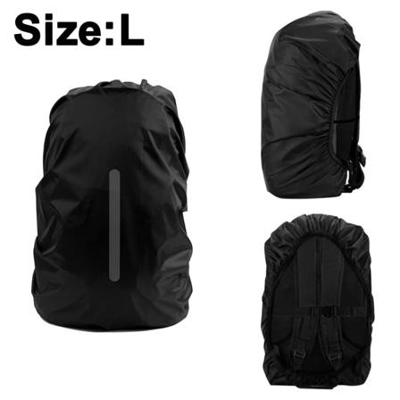 Ryggsekkregnbeskyttelse - Svart L