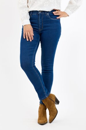 JENSEN - Jane 7/8 Jeans - Medium Blå- Curvy Fit / Smalle Ben