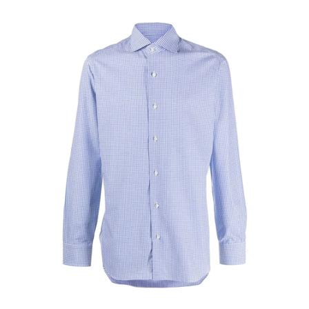 Baracuta Neck Shirt , Blauw , Heren , Maat: L