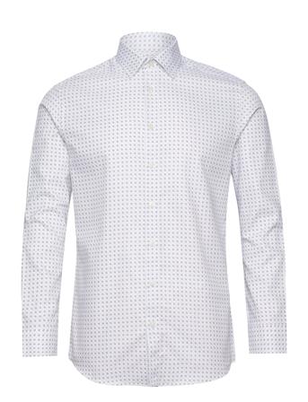 Slhslimethan Aop Shirt Ls Noos Skjorte Business Hvit Selected Homme*Betinget Tilbud