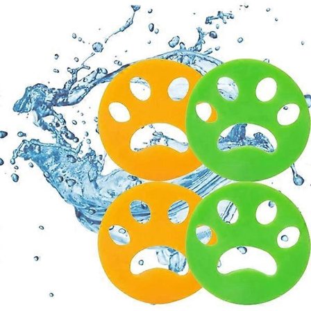 4-pak dyrehårsfjerner til vask, genanvendelig hårfanger, fnugfjerner, vaskemaskine dyrehårsfjerner, sengetøjshårfjerner